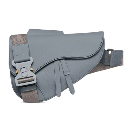 DIOR Гранированная телячья кожа седельная сумка курьерская сумка сумка через плечо мужская сумка DIOR серый