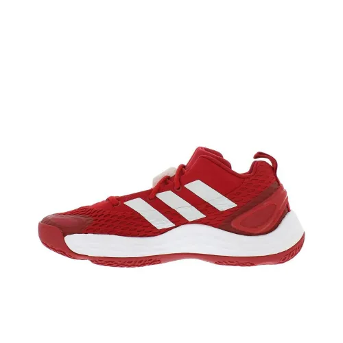 Adidas Exhibit A Slip-resistant Abrasion-resistant Low-top Basketball Shoes Men's Red Adidas Exhibit A Slip-resistant Abrasion-resistant Низкие Кеды для баскетбола Мужские Красные