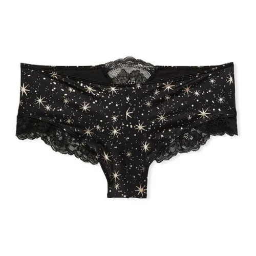 Victoria's Secret VICTORIA'S SECRET Стринг Женские 1 Пачка Черный Звезды С принтом
