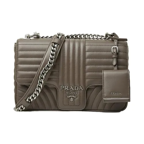 PRADA Сумка через плечо из коровьей кожи женская коричневая