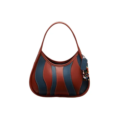 Coachtopia Ergo Кожа Сумка через плечо Сумка Сумка через плечо Средняя Женская Ржаво-красная с Темным деним