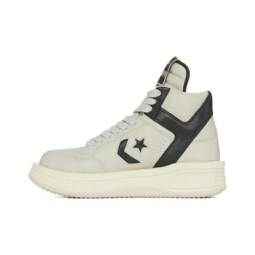 Rick Owens DRKSHDW Высокие кроссовки для скейтбординга Мужские Бежево-черные