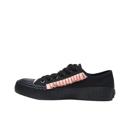 ISTEP Low-Top Canvas Shoes Black Women's