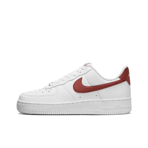 Nike Air FORCE 1 Скейтборд Кроссовки Низкие Белые Красные Женские