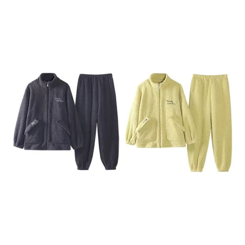 DAMOS·LOVE Темно-синий + Желтый Унисекс Пижамные комплекты