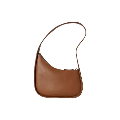 THE ROW Half Moon Smooth Calfskin Handbag Crossbody Bag Women's Leather Brown