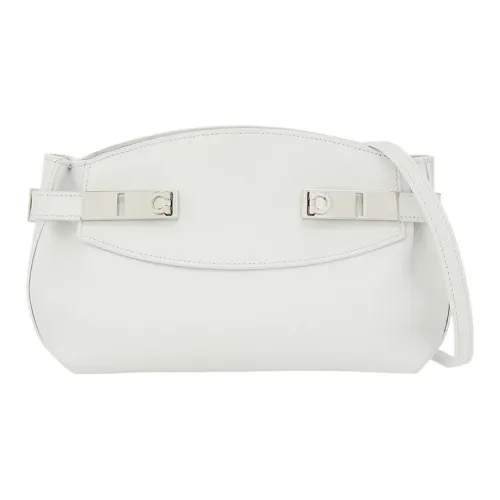 FERRAGAMO Телячья кожа Вечерняя сумка Сумка через плечо Маленькая Женская Белая