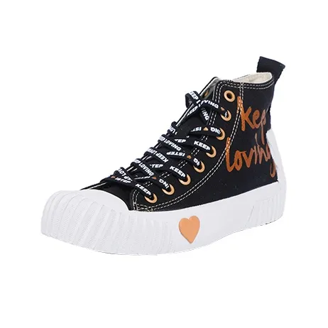 ISTEP High-Top Canvas Shoes Black Women's