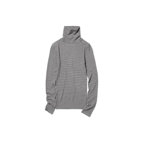 UNIQLO Белые и черные полоски Женские термофутболки