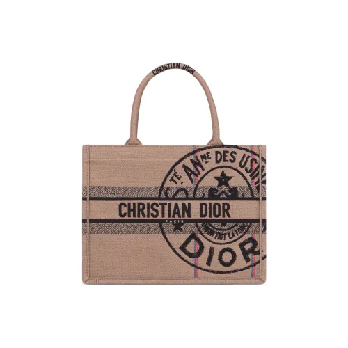 DIOR BookTote Конопля с Цвет холста Тоут Сумка Сумка для покупок Сумка из холста Сумка Средний Женские Розовый