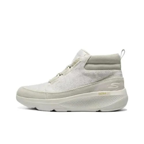 Skechers Амортизация Износостойкие Высокие Кроссовки для Беговых Повседневных Занятий Женские Бежевые