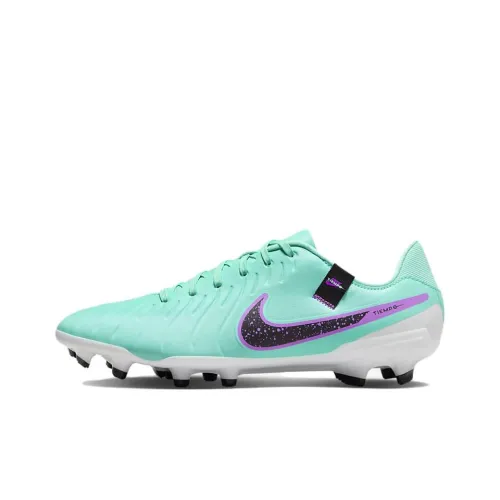 Nike Tiempo Legend 10 FG Твердый грунт Амортизаторы Shock Absorbers Противоскользящие футбольные бутсы Ground Мужские Зеленые