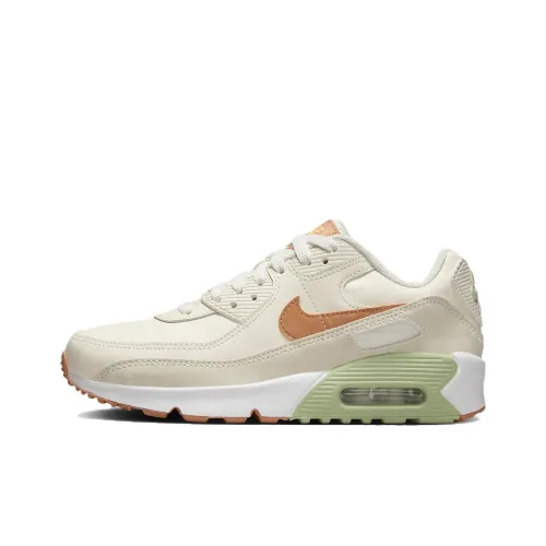 Nike Air Max 90 Low Топ Повседневная обувь Женская Белый Бежевый Оранжевый