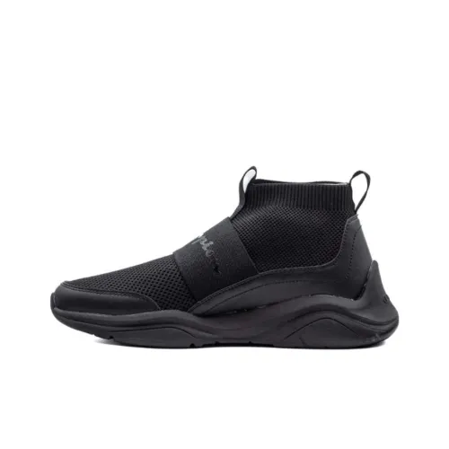 Champion Slip-resistant High Top Casual Shoes Women's Black Чемпион Противоскользящие Высокие Кеды Повседневная Обувь Женская Черная