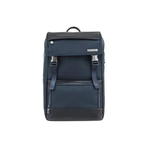 SAMSONITE Нейлон и полиуретан дорожная сумка рюкзак маленький мужской морской синий