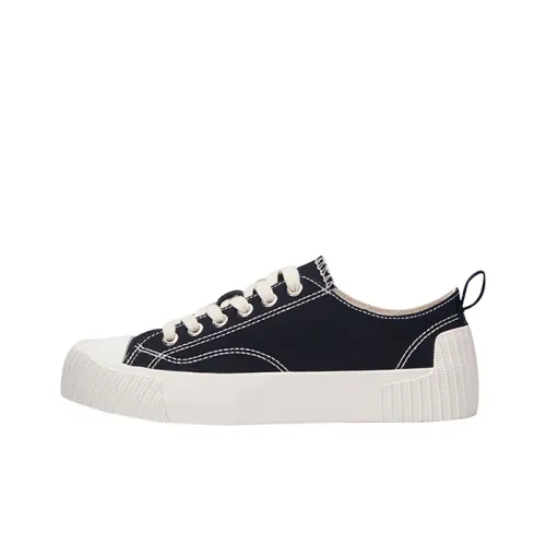 ISTEP Low-Top Canvas Shoes Black Women's