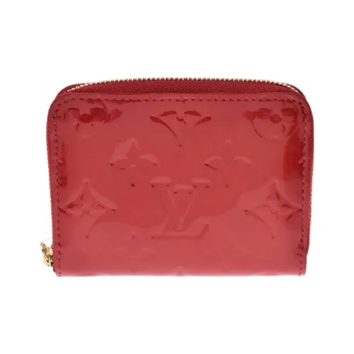 LOUIS VUITTON Лакированная кожа Кошелек для монет Женские Красный