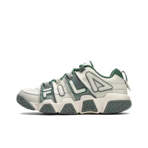 FILA FUSION Buster Винтажные баскетбольные кроссовки, низкий топ, белый и зеленый, мужской