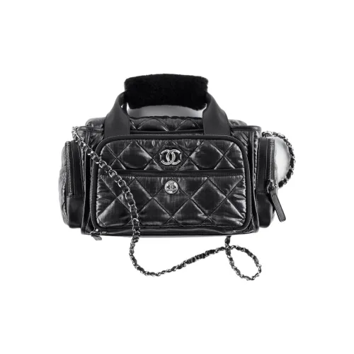CHANEL Нейлоновая сумка для боулинга сумка сумка через плечо сумка через плечо большая женская черная