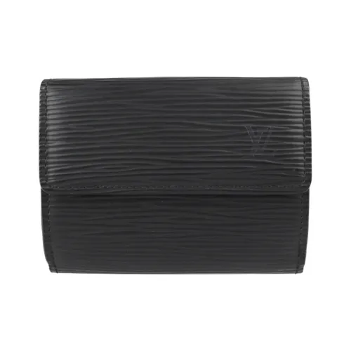 LOUIS VUITTON EPI Кожа Кошелек для монет Унисекс Черный