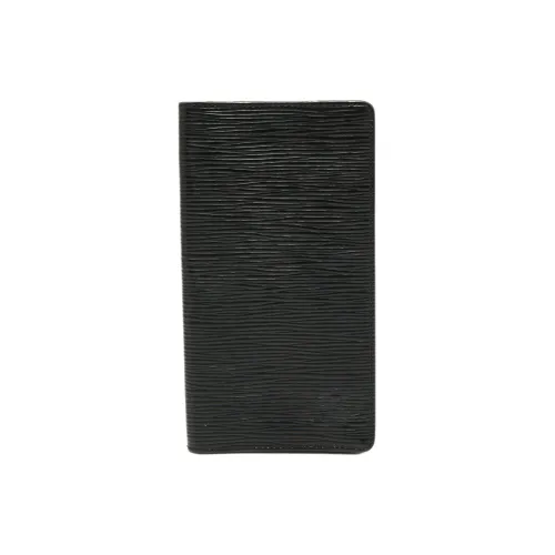 LOUIS VUITTON Кошелек из кожи EPI Унисекс Черный