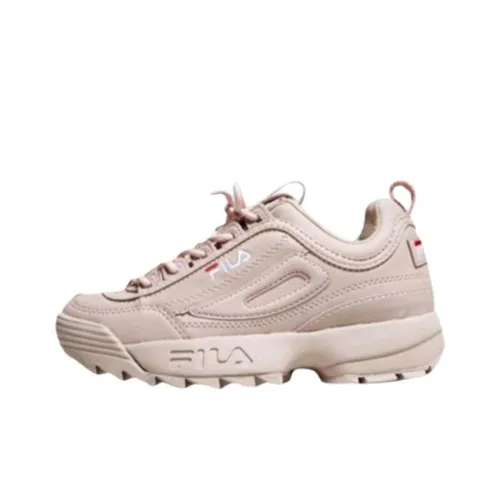 FILA Disruptor 2 Амортизация Износостойкий Низкий Топ Кроссовки Wear Resistant Унисекс Розовые Белые