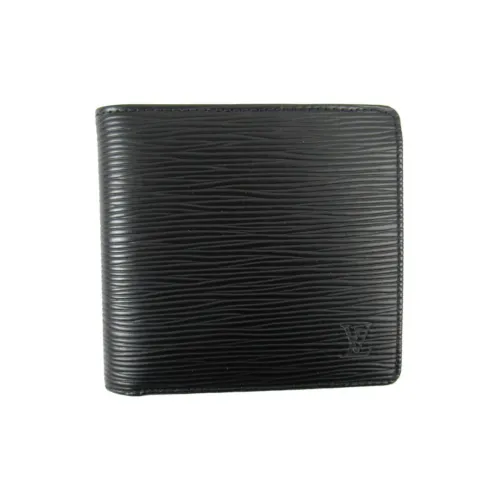 LOUIS VUITTON Кошелек из кожи EPI Мужской Черный