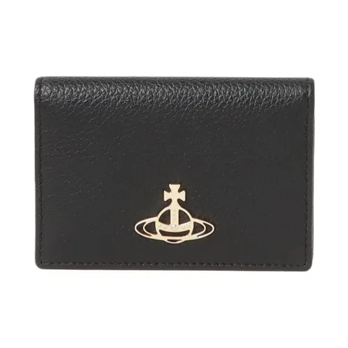 Vivienne Westwood GRAIN LEATHER Кошелек Унисекс Черный Золотой