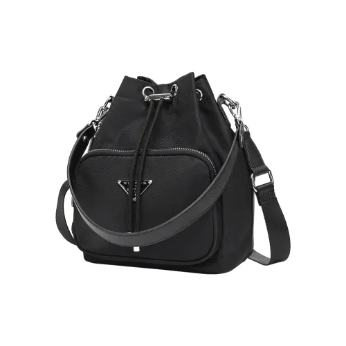 WOLFREALM Нейлоновая ткань Сумка через плечо Сумка на плечо Женская Черная