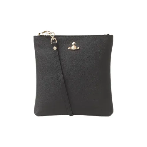 Vivienne Westwood Squire Коровья кожа Сумка через плечо Сумка на плечо Женская Черная