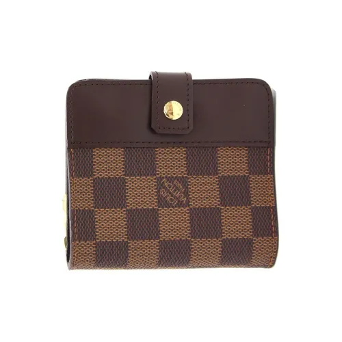 LOUIS VUITTON Холст и кожа Кошелек для монет Унисекс Коричневый