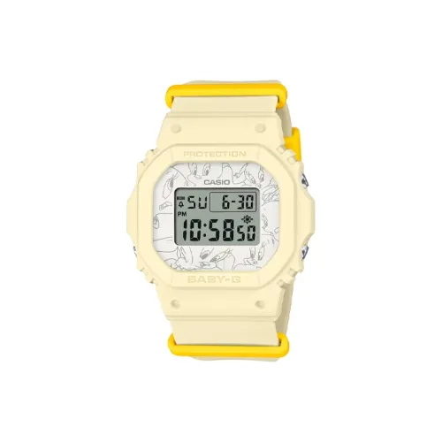 CASIO Baby G Кварцевый механизм Смольный ремешок Часы Унисекс Серый циферблат