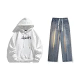 Set (White Top + Nostalgic Blue Jeans)  
Комплект (Белый Топ + Ностальгические Синие Джинсы)