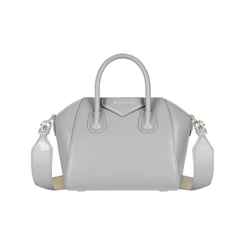 Givenchy Antigona Телячья кожа Сумка через плечо Сумка Мини Женская Светло-серый Естественный Бежевый