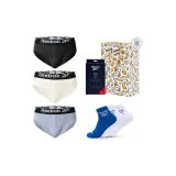 Трусы (Черный/Бежевый/Светло-Синий) + Носки (Белый/Белый/Синий)