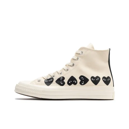Comme des Garçons Play x Converse 1970s Устойчивые к истиранию амортизаторы Высокие кеды Унисекс Бежевый