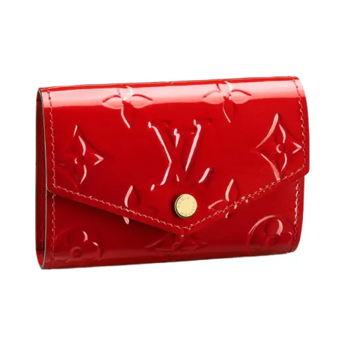 LOUIS VUITTON Монограмма Vernis Кожа Кошелек Key Pouch Женские Красный