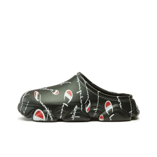 Champion Slip-Resistant Домашние тапочки Мужские Черный Белый