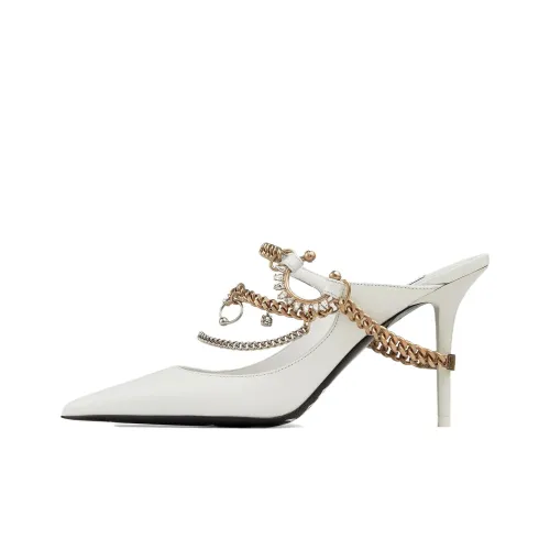 Jimmy Choo Bing Резиновая подошва Домашние тапочки Женские Белые