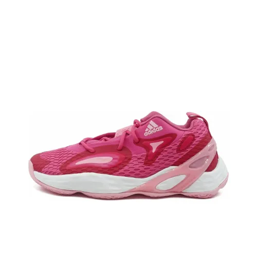 Adidas Exhibit A Slip-resistant Abrasion-resistant Low-top Basketball Shoes Men's Pink Adidas Exhibit A Slip-resistant Abrasion-resistant Низкие Баскетбольные Кроссовки Мужские Розовые