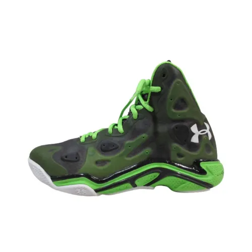 Under Armour Spawn 2 Баскетбольные кроссовки Высокий верх Зеленый Женские