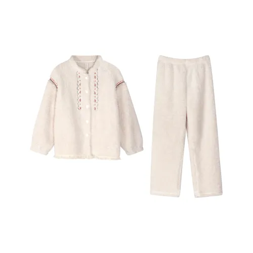 XUANZHITING Экрю Женские Пижамные Комплекты