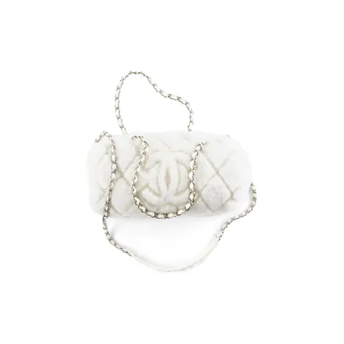 CHANEL Shearling Bowling Bag Сумка через плечо Маленькая Женская Белая