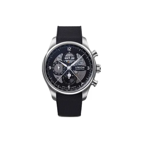 UNION GLASHUTTE/SA Механический механизм Мужские часы Belisar Collection 44мм*44мм*15мм Черные