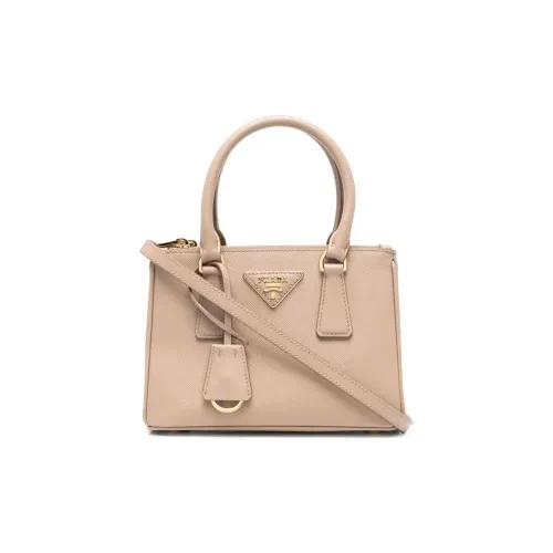 PRADA Galleria Killer Bag Сумка через плечо из кожи мини-сумка для женщин песочно-бежевого цвета