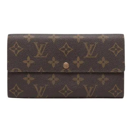 LOUIS VUITTON Кожа Кошелек Унисекс Коричневый