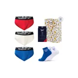 Трусы (Красный/Бежевый/Reebok Синий) + Носки (Белый/Белый/Синий)