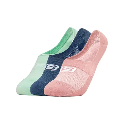 Skechers Rainbow 3 Pack Розовый+Зеленый+Синий Унисекс No Show Носки
