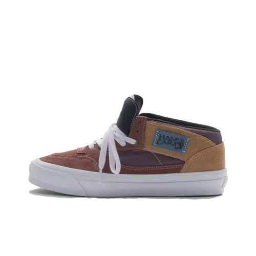 18 East x Vans Half Cab MID Топ Скейтборд Кроссовки Унисекс Коричневый
