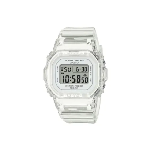 CASIO Baby G Кварцевый механизм Смольный ремешок Часы Унисекс Серый циферблат